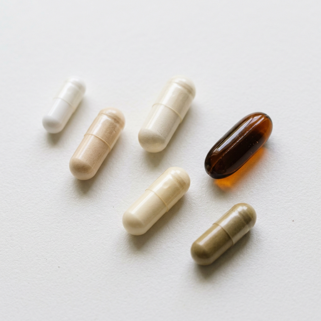 ok-capsule Hair Solution Pack with hair growth pills in a clear bottle, designed to support healthy hair and scalp.
