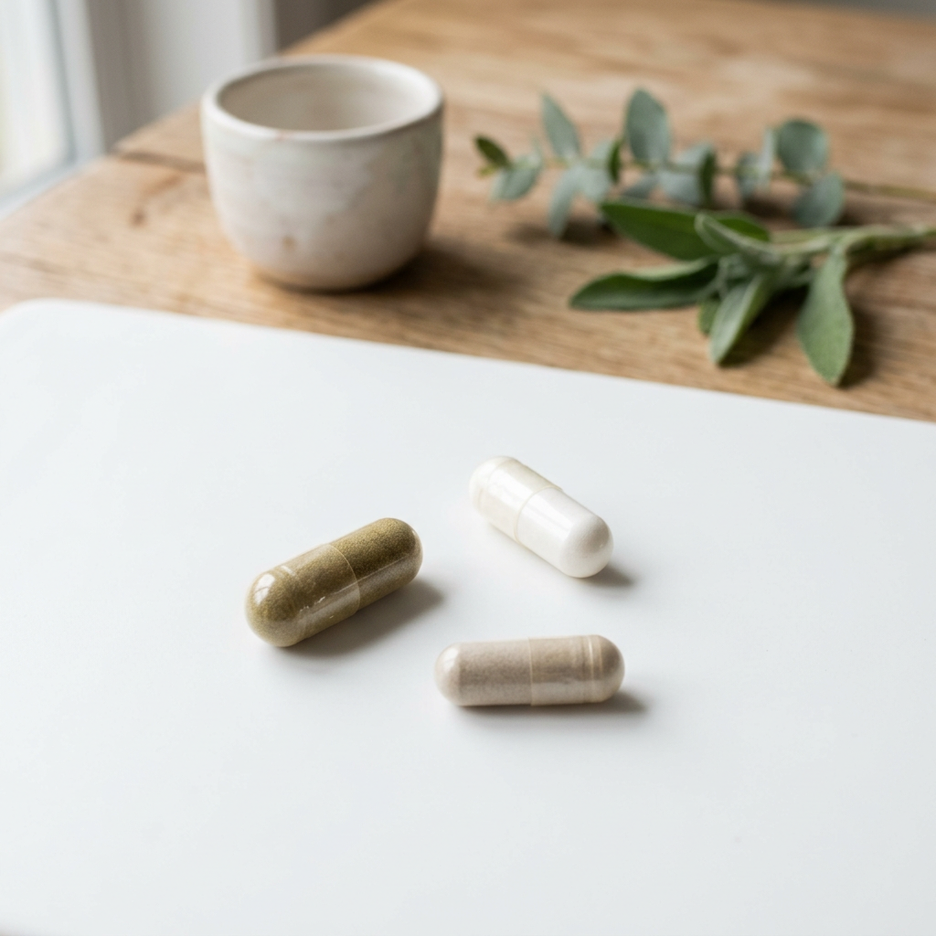 ok-capsule Sleep Solution Pack with sleep aid capsules and background image for restful sleep enhancement